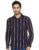 U.S. Polo ASSN. Men’s Dobby Stripe Full Sleeve Shirts (USSHTO3775_Navy_M)