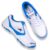 Vector X Pull up Cricket Shoes Synthetic Leather Upper/PVC Sole Studs for Men Velcro & Lace up | Lightweight & Durable Footwear| Ideal for Turf, Ground & Hard Surfaces (White-Blue, Size-6)