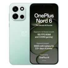 Oneplus Nord 6 | 8Gb+256Gb | Mint Green | Snapdragon 8S Gen 4 | Segment’S First Stable 165Fps Gaming | Segment’S Largest 9000Mah Battery | Most Complete Ip Rating | Personalized Ai