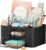 ROKTRY Black Desk Organizer with Drawers – Neat Stationery Storage – Ideal for Teachers, Students – Great Gift – Office, School, Home Organization.