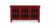 APRODZ Mango Wood Entertainment 3 Door TV Stand Cabinet Unit for Living Room | Red Finish