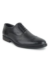 Liberty Fortune Hol-125E Lacing Brogue Shoes For Men With Pu Sole | Comfortable & Lightweight | Cushioned Footbed | Durable & Trendy Design | Leather Insole | Formal Footwear (Black – 40Eu)
