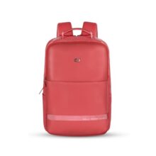 Gear Elevate Faux Leather 20L Water Resistant Anti-Theft 4 Compartment Backpack/Laptop Bag/Office Bag With Raincover For Men/Women (Pink)