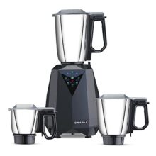 Bajaj Juvel Digi Mixer Grinder 800 Watts | Duracut Blades | Pre-Set Menu | 3 Jars | Nutri-Pro Feature | 2 Yrs Warranty 【Dark Grey】