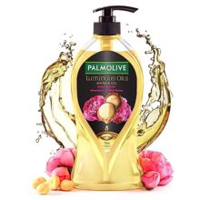 Palmolive Luminous Oil Invigorating Body Wash, 750Ml Pump Bottle, 100% Natural Macadamia Oil & Peony Extracts For Everyday Freshness & Radiant Skin, Ph Balanced Bodywash, Free Of Parabens And Silicones