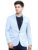 SHOWOFFFF Men’s Notched Lapel Solid Blue Single-Breasted Blazer-LBR-5500_Blue_L