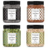 Temperado 4 Seeds Combo Pack Chia Pumpkin Sunflower Flax 250 G X 4 Seeds Mix Raw Super Seeds Blend For Eating Weight Loss Diet Fiber Rich Healthy Snack Daily Nutrition