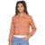 Campus Sutra Women’S Orange Regular Fit Denim Jacket For Winter Wear | Collared Neck | Full Sleeve | Buttoned | Casual Jacket For Woman & Girl | Western Stylish Jacket For Women