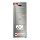 Bosch 368L, 1 Star, Frost Free Double Door Refrigerator With 2.5 L Water Dispenser | 6-In-1 Convertible Storage Modes | Fresh Up To 10 Days | Touch Panel | 2 Cooling System (Ctc39S21Ai, Silver, 2026)