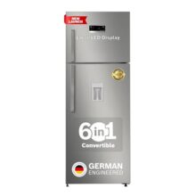 Bosch 368L, 1 Star, Frost Free Double Door Refrigerator With 2.5 L Water Dispenser | 6-In-1 Convertible Storage Modes | Fresh Up To 10 Days | Touch Panel | 2 Cooling System (Ctc39S21Ai, Silver, 2026)