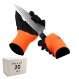 Robustt Nylon Nitrile Half Coated (Back Also) Industrial Safety Hand Gloves (Pack of 20) Anti-Cut | Cut Resistant | Heat Resistant | Industrial Use | for Finger and Hand Protection.