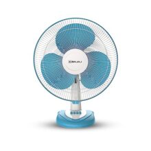 Bajaj Frore Neo Table Fan 400 Mm | Table Fans For Home & Office |Aerodynamically Balanced Blades| 100% Coppermotor| Highair Delivery|3-Speed Control| 2-Yr Warranty 【Blue】