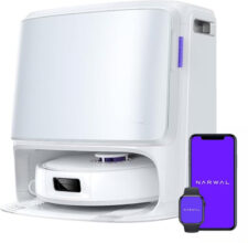 Narwal Freo X10 Pro Robotic Floor Cleaner with 2-in-1 Vacuum and Mop, 11000Pa Suction, EdgeReach Mopping, Zero Tangle Technology, Self-Emptying with De-Tangling Side Brushes (WiFi Connectivity)(White)