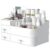 Stewit® Makeup Organizer with Drawers,Large Capacity Countertop Organizer for Vanity,Bathroom and Bedroom Desk Cosmeticsn Organizer for Skin Care,Brushes, Eyeshadow, Lotions, Lipstick – White