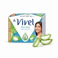 Vivel Aloe Vera Soap, BIS Grade 1 Soap, 76% TFM, Moisturised Skin, 150g x4