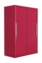 Interio By Godrej Almirah Slide N Store Pro Plus 2-Door Steel Sliding Wardrobe For Clothes (Textured Blush Red), 1-Year Warranty, 7 Shelves, 2 Drawer