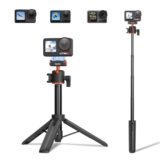BRDRC Action 5 Pro Tripod Accessories, 21” Extension Rod Mini Table Desk Selfie Stick Portable Handle Grip Quick Release Stand with Cold Shoe for DJI Osmo Action 5 Pro 4 3 Camera