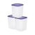 Happy Cove Kitchen Container Set – Durable Containers For Kitchen Storage Set, Bpa-Free, Stackable, Clear Organizers For Pantry, Fridge, And More | 5.5L | Set Of 3 | Microwave Safe | Dishwasher Safe