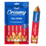 Drools All Life Stages Creamy Lickable Cat Treat (75g x 5 Sticks,375g) Pack of 5 | Real Chicken Flavour | Easy to Hand Feed | Support Your Cat’s Overall Health & Well-Being | Rich & Flavourful