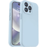 Inktree iPhone 15 Pro Max Back Cover,Upgrade Defender Liquid Silicone, [Full Covered Camera], Shockproof Phone Cover for iPhone 15 Pro Max 6.7 inch – Light Blue