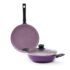KESAR KUNJ Sandwich Bottom Heavy Guage Stainless Steel Kadhai Cookware, Tasla (Without Handle),2500 ml (Size 12)