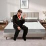 Gadda Co Mattress | Premium Dual Sided High Density Foam Mattress | Firm & Medium Soft Comfort | Reversible Design | King Size Bed Mattress (72 X 72 X 6 Inches) | 10 Years Warranty – White & Grey