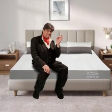 Gadda Co Mattress | Premium Dual Sided High Density Foam Mattress | Firm & Medium Soft Comfort | Reversible Design | King Size Bed Mattress (72 X 72 X 6 Inches) | 10 Years Warranty – White & Grey
