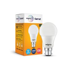 Wipro Garnet 10W Led Bulb For Home & Office |Cool Day White (6500K) | B22 Base|220 Degree Light Coverage |4Kv Surge Protection |400V High Voltage Protection |Energy Efficient | Pack Of 1