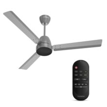 Crompton Energion Nucleoid 1200mm BLDC Ceiling Fan | Remote Control | BEE 5 Star Rated | Upto 60% Energy Efficient | 24 Watt | High Air Delivery | Low Noise | 4 Years Brand Warranty | Metallic Grey