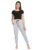 Clovia Women’s Chic Basic Cuffed Joggers Pyjama (LB0201P01_Grey_M)