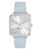 Nine West Women’s Analog Watch, Light Blue Faux Leather Strap, Vegan Leather Strap, Limited Movement, Chronograph, Silver-Tone Dial, NW/2671SVLB