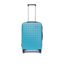 YAYAVAR Check-in Medium- 64 CM, 360 Degree Rotating Wheels,Polycarbonate Material,Hard Luggage with Telescopic Handle and Combination Locking Mechanism, Lyon-(M,Teal)