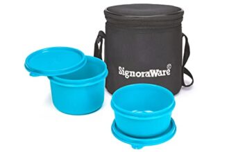 Signoraware Executive Small Lunch Box With Bag, 15Cm, T Blue