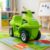 Amazon Brand – Jam & Honey Coaster Car for Kids | Push On Ride On Car | Footrest | Backrest | Easy Grip | Four Wheel Ride | Anti Skid Bottom | Safe & Fun Activity Toy | Medium | 1 Year+ | Green