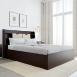Nilkamal Riva Wooden Queen Bed with Headboard & Box Storage | Engineered Wood | Contemporary Design | New Wenge