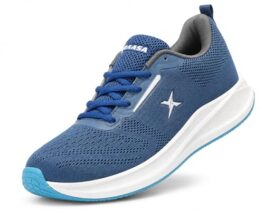Kraasa Men’S Running Shoes | Breathable Mesh Upper | Lightweight Phylon Sole | Cushioned Eva Insole | Comfortable Sports & Casual Sneakers Aquawhite Uk 8