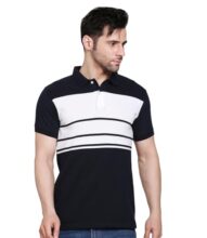 Scott International Men’s Rich Cotton Regular Fit Striper Polo T-Shirt | Collar Polo T-Shirt | Half Sleeves