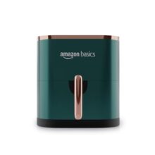Amazon Basics 3.5L Electric Air Fryer | 1200 W | Temp. Settings Up To 200C | 7 Pre-Set Options | 360 High Speed Air Circulation | Non-Stick Coated | Touch Control Display | 1 Year Warranty (Green)