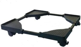 Flawless (Best Suitable For 6.5 Kg Samsung Washing Machine) Fully Plastic Mould And Metal Pipe Premium Heavy Duty Fully Top Load Washing Machine Stand/Trolley