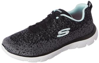 Skechers Womens Summits – 896224ID Black/Aqua Casual Shoe – 3 UK (6 US) (896224ID-BKAQ)