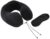 Amazon Basics Premium Travel Neck Pillow + Sleeping Eye Mask Combo l Comfortable | Soft Velvet Fabric I Black