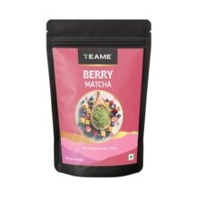 TE-A-ME Berry Matcha Tea Powder, 50g (33 Servings) | No Artificial Sweeteners | Premium Grade | Flavoured Matcha