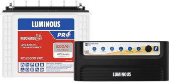 LUMINOUS 48 Months Warranty Tall Tubular Inverter Battery(200 Ah, Combo – Powersine 1100 with RC 25000 PRO)