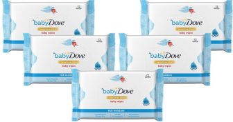 Baby Dove Rich Moisture Wipes|| 72Wipes – Pack Of 5(5 Wipes)