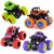 Funblast 4Wd Monster Truck Toys – Push & Go Toy Trucks Friction Power 4 Wheel Drive Vehicles Toy For Toddlers Children Boys Girls Kids (Pack Of 4; Multi Color)