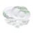 Larah By Borosil – Tiara Series, Foliage, 21 Pcs, Opalware Dinner Set, White