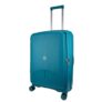 F Gear Myton Cyan Blue Medium Front Opening Hard Luggage | Lightweight Expandable Check-In Suitcase With 360° Spinner Silent 8-Wheels, Built-In Tsa Lock, Anti-Theft Zipper & 3-Level Telescopic Trolley
