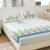 Story@Home 260 TC 100% Cotton Cal King Size Bedsheet, White & Sky Blue