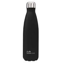 The Better Home 1000Ml Insulated Water Bottle | Doubled Wall 304 Stainless Steel | Stays Hot For Upto 18 Hrs & Cold For 24 Hrs | Leakproof | Insulated Water Bottles For Office, Travel | Black