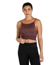 PUMA Womens FormKnitSeamless fashion Bra, Dusty Plum-leopard print, S (52222475)
